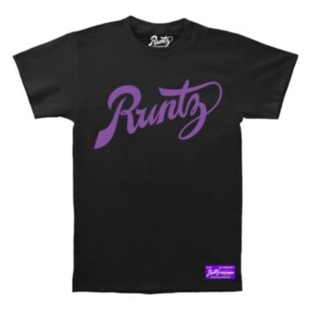 Script T-Shirt By Runtz- Purple and Black